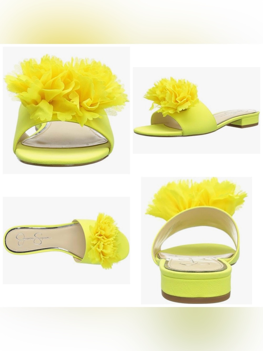 Jessica Simpson Leather Caralin Slide Sandals. - Picture 9 of 16